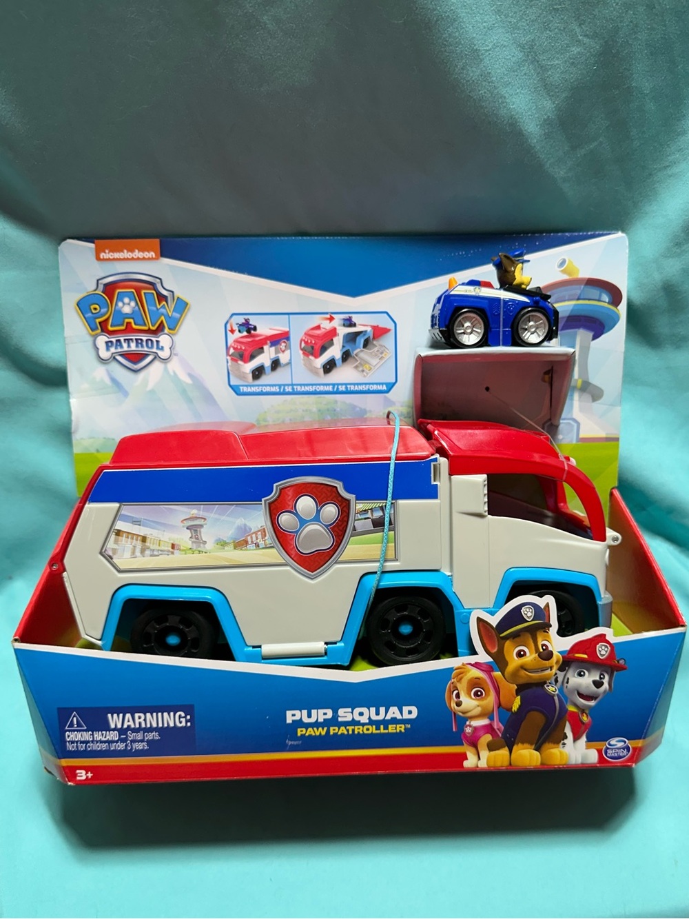 Paw Patrol Pup Squad Rescue Van - Comes With Chase - Red, Blue & White